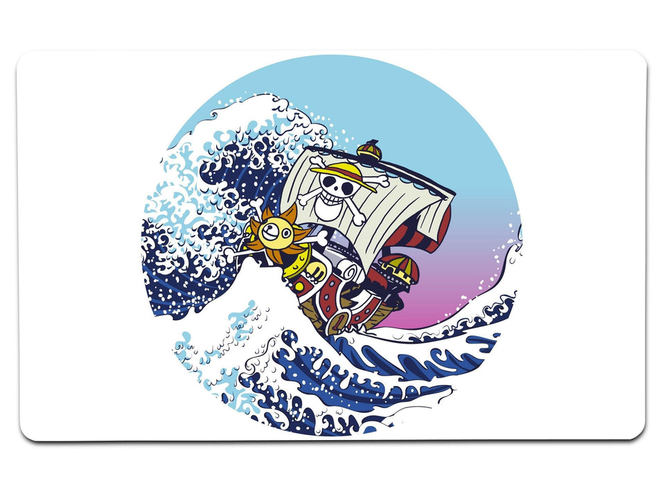 Sunny And The Great Wave Large Mouse Pad