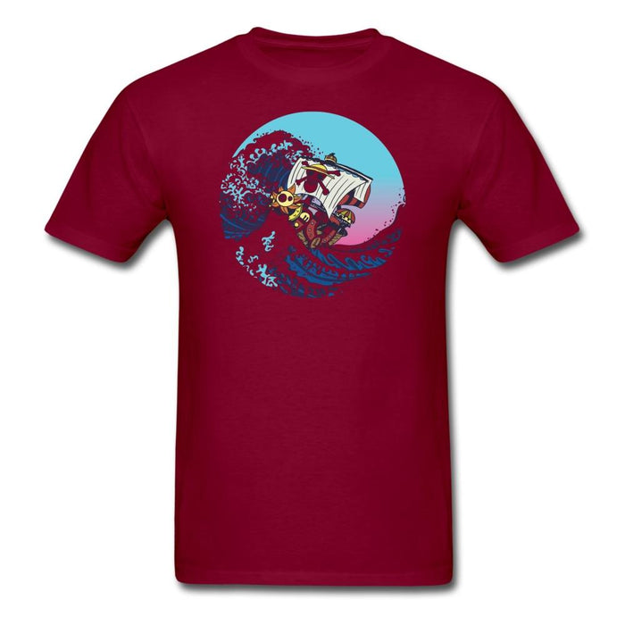 Sunny And The Great Wave Unisex Classic T-Shirt - burgundy / S
