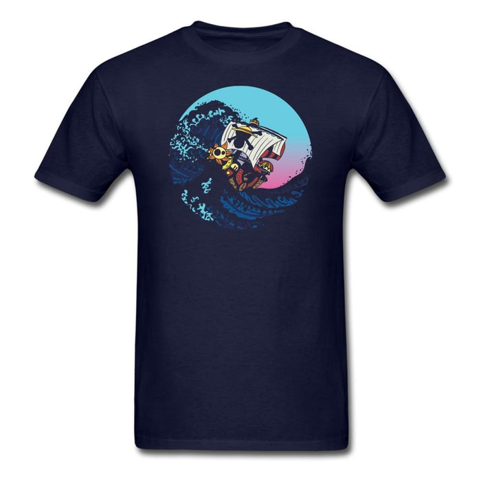 Sunny And The Great Wave Unisex Classic T-Shirt - navy / S