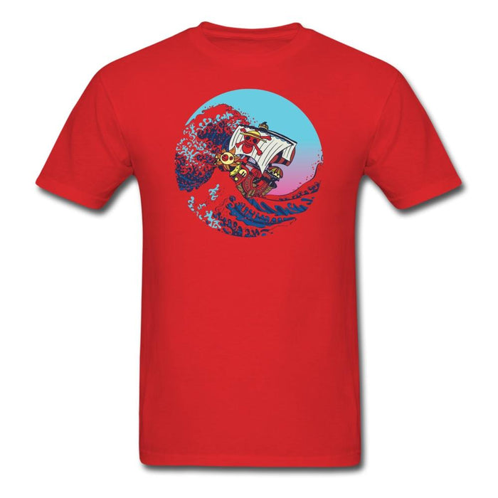 Sunny And The Great Wave Unisex Classic T-Shirt - red / S