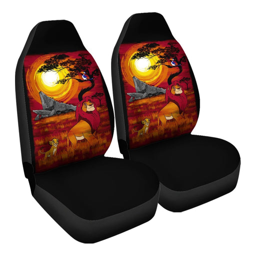 Sunset In The Pride Lands Car Seat Covers - One size