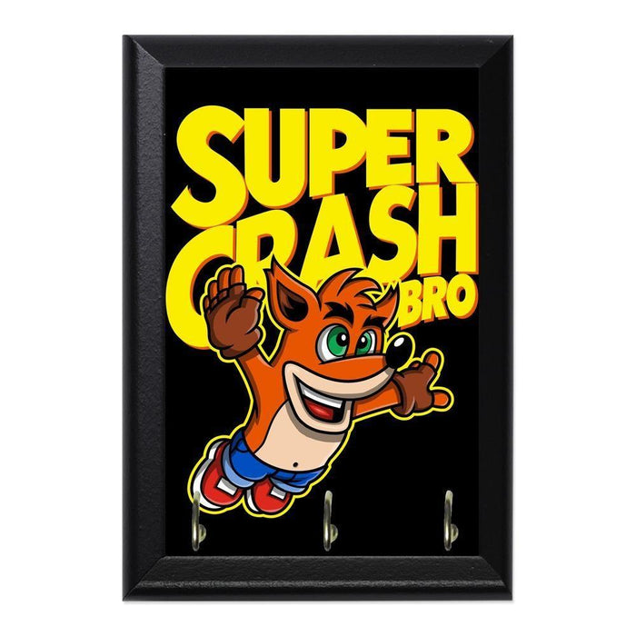 Super Crash Bros Decorative Wall Plaque Key Holder Hanger - 8 x 6 / Yes