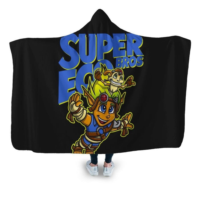 Super Eco Bros Hooded Blanket - Adult / Premium Sherpa