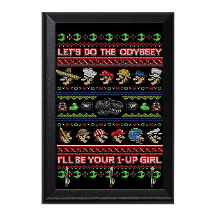 Super Mario Odyssey Ugly Sweater Design Decorative Wall Plaque Key Holder Hanger - 8 x 6 / Yes