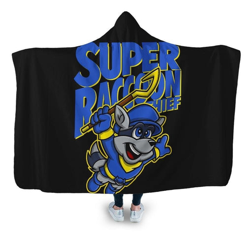 Super Racoon Thief Hooded Blanket - Adult / Premium Sherpa