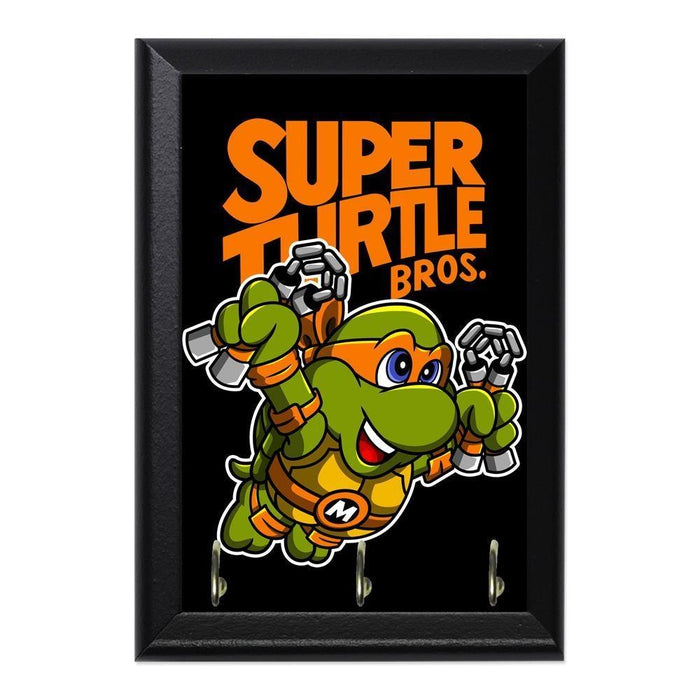 Super Turtle Bros Mikey Decorative Wall Plaque Key Holder Hanger - 8 x 6 / Yes