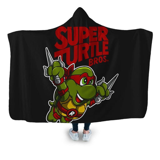 Super Turtle Bros Raph Hooded Blanket - Adult / Premium Sherpa