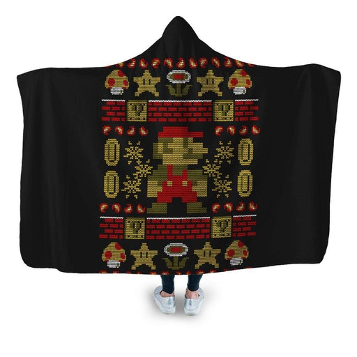 Super Ugly Sweater Hooded Blanket - Adult / Premium Sherpa