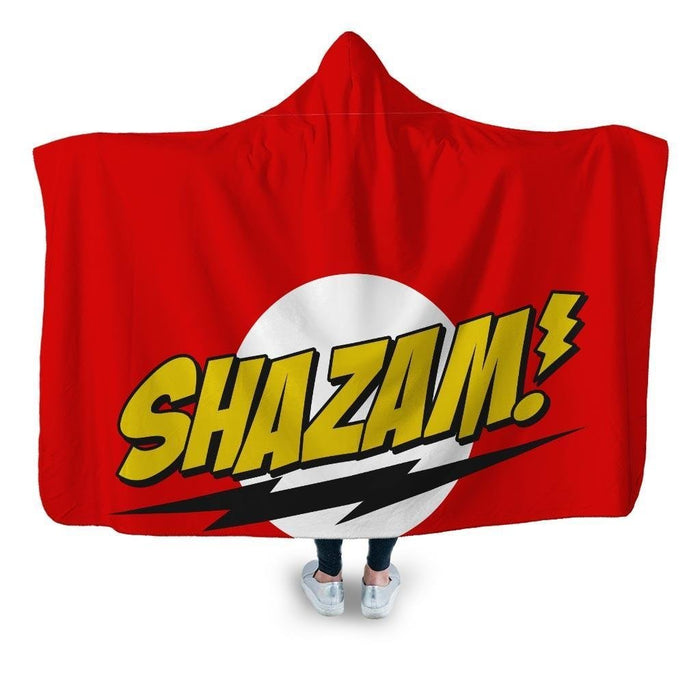 Superhero Phrase Hooded Blanket - Adult / Premium Sherpa