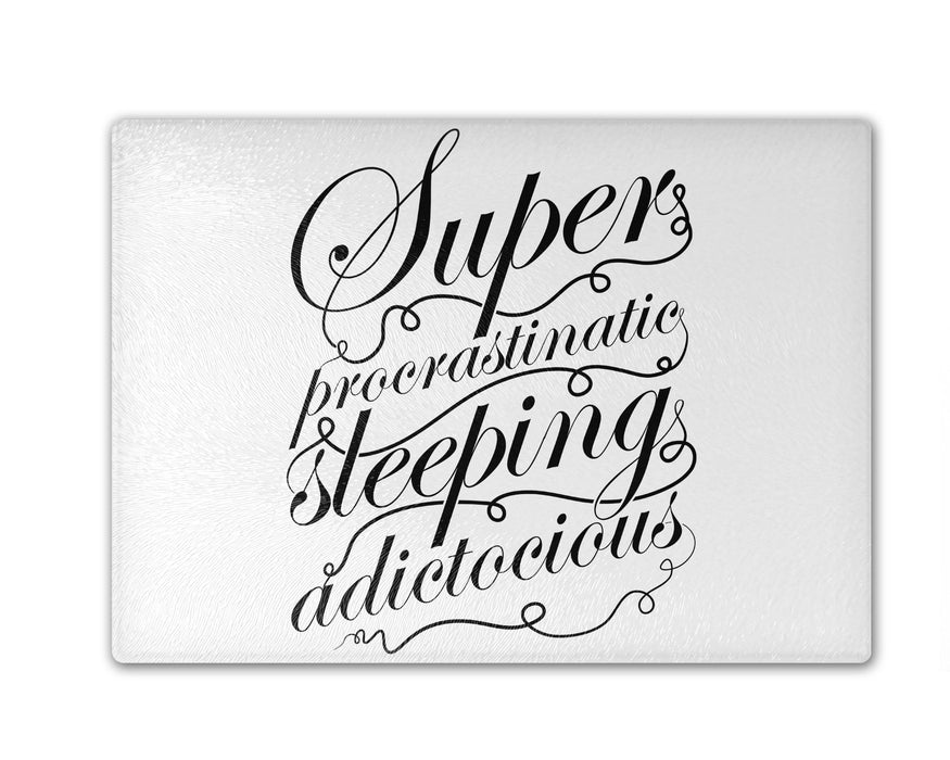 Superprocrastinaticsleepingadictocious Black Cutting Board