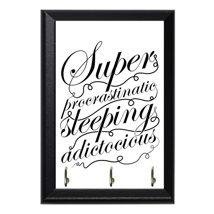 Superprocrastinaticsleepingadictocious Black Key Hanging Plaque - 8 x 6 / Yes