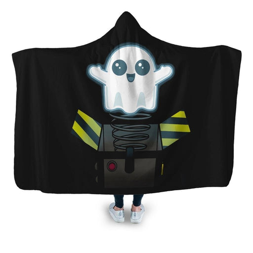 Surprise Ghost Hooded Blanket - Adult / Premium Sherpa