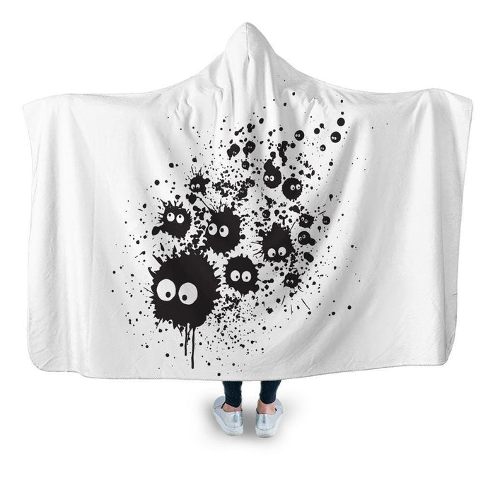 Susuwatari Ink Hooded Blanket - Adult / Premium Sherpa