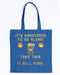 Take This It Will Purr Canvas Tote - Royal / M