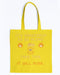 Take This It Will Purr Canvas Tote - Yellow / M