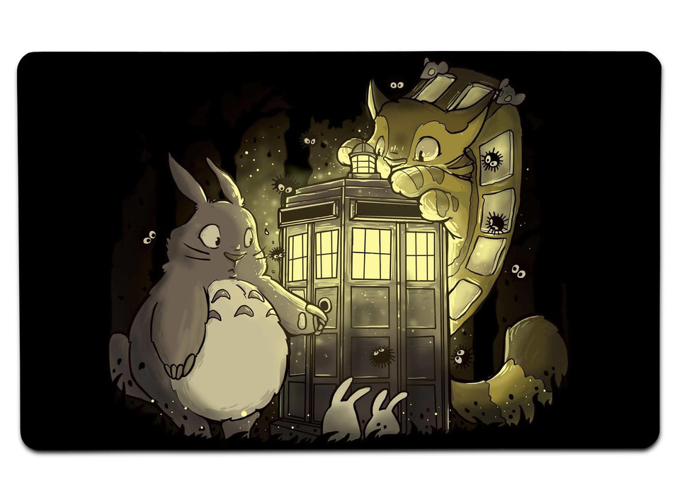 Tardis In The Forest Large Mouse Pad
