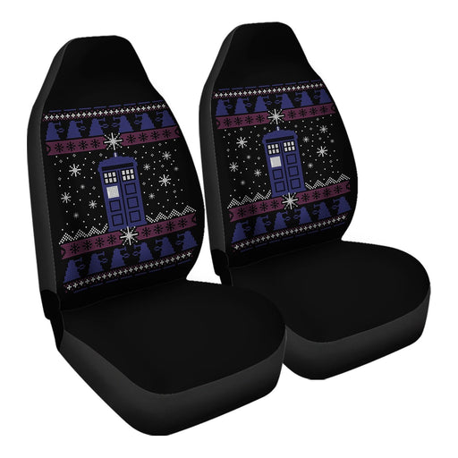 Tardis In The Snow Car Seat Covers - One size