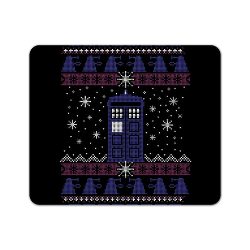 Tardis In The Snow Mouse Pad