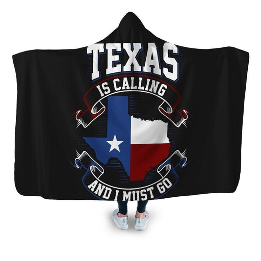 Texas Calling Hooded Blanket - Adult / Premium Sherpa