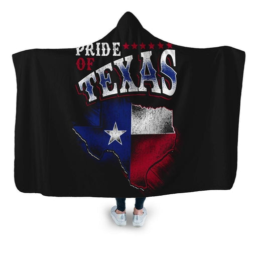 Texas Hooded Blanket - Adult / Premium Sherpa