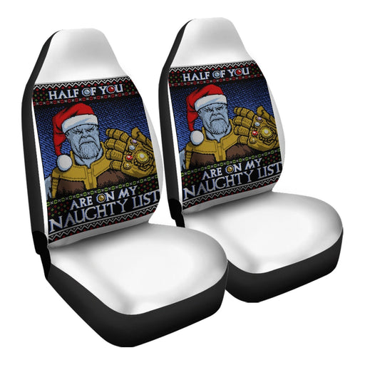 Thanos Half Of You Are On My Naughty List Car Seat Covers - One size