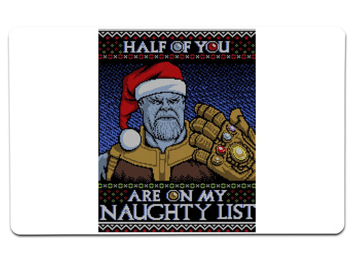 Thanos Half Of You Are On My Naughty List Large Mouse Pad