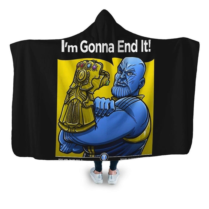 Thanos Im Gonna End It Hooded Blanket - Adult / Premium Sherpa