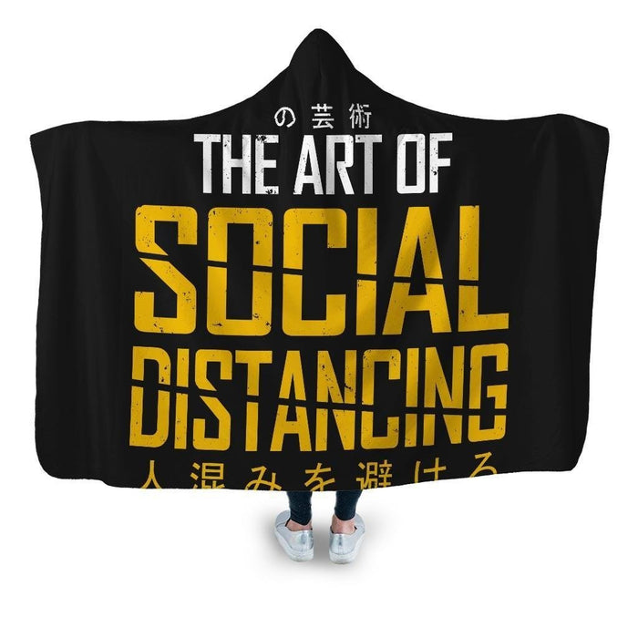 The Art Of Social Distancing Hooded Blanket - Adult / Premium Sherpa