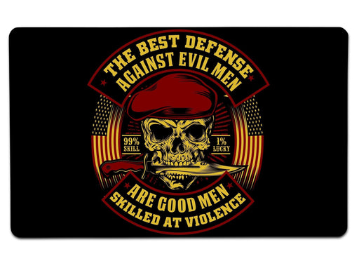 The Best Defense Against Evil Men Large Mouse Pad