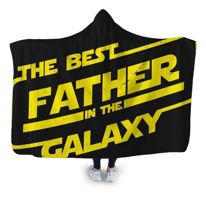 The Best Father In Galaxy Hooded Blanket - Adult / Premium Sherpa