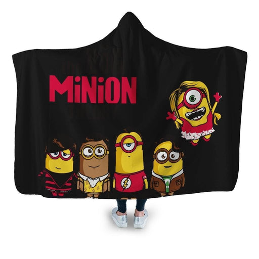 The Big Minion Theory Hooded Blanket - Adult / Premium Sherpa