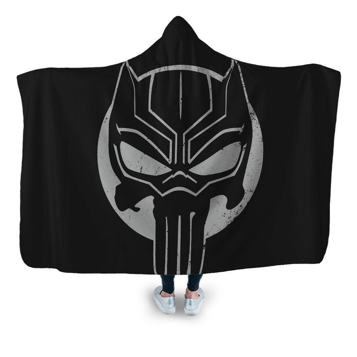 The Black Punisher Hooded Blanket - Adult / Premium Sherpa