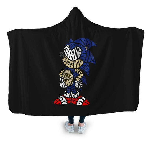 The Blue Hedgehog Hooded Blanket - Adult / Premium Sherpa