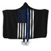 The Blue Line Flag Hooded Blanket - Adult / Premium Sherpa