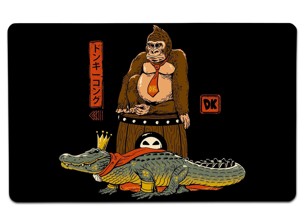 The Crocodile And The Gorilla Large Mouse Pad