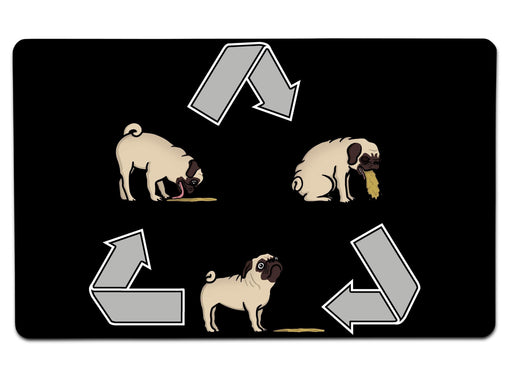 The Cycle Of Pug Large Mouse Pad