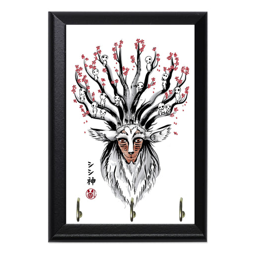 The Deer God Sumie Key Hanging Plaque - 8 x 6 / Yes