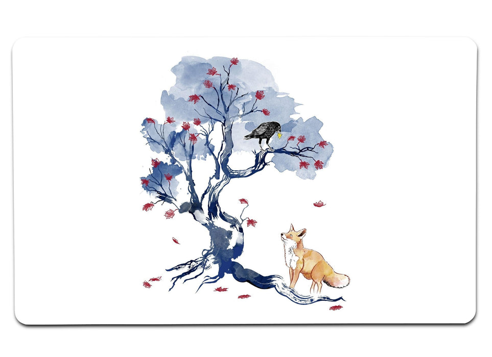 The Fox And Crow Large Mouse Pad