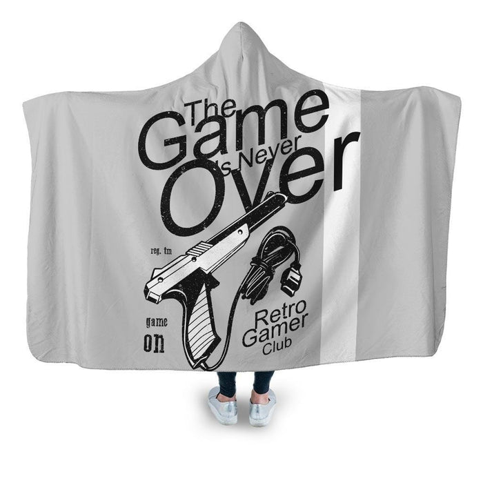 The Game Is Never Over Hooded Blanket - Adult / Premium Sherpa