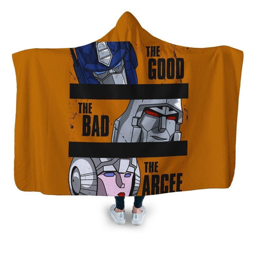 The Good Bad And Arcee Hooded Blanket - Adult / Premium Sherpa