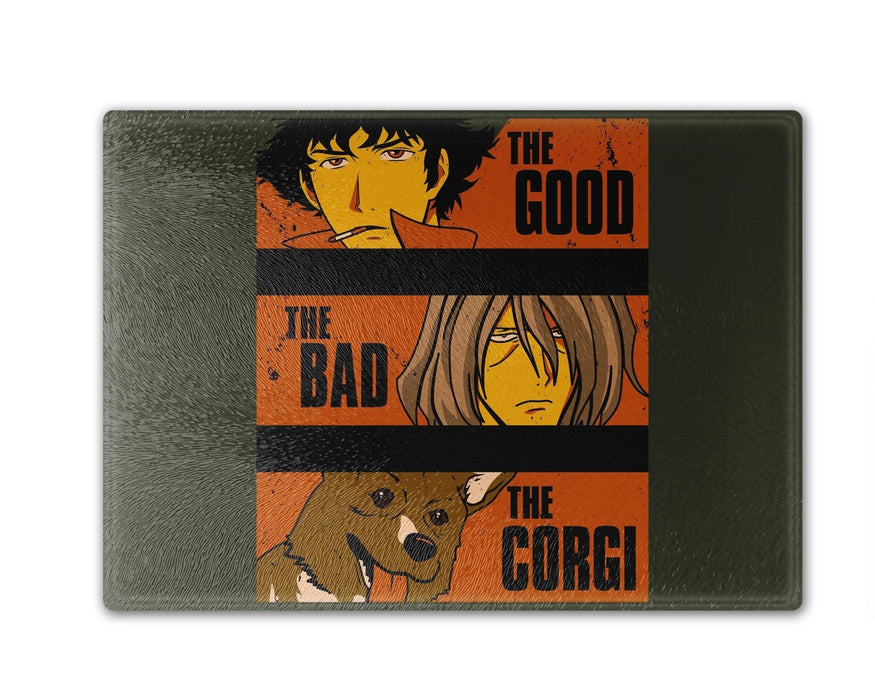 The Good Bad And Corgi Cutting Board