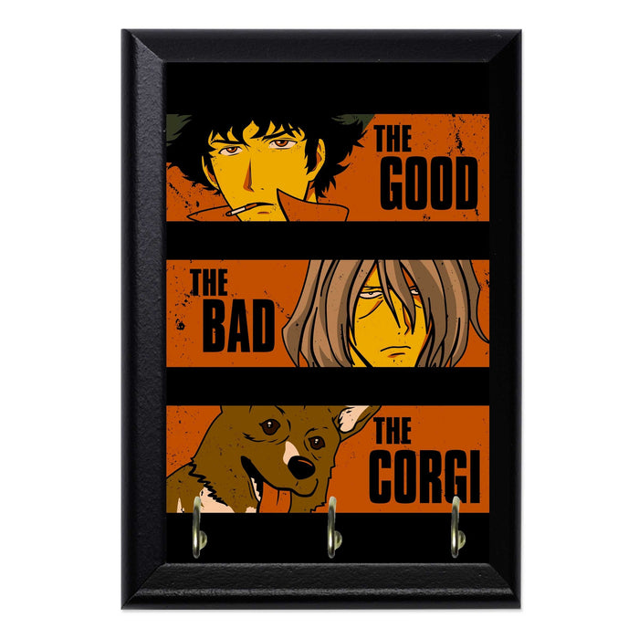 The Good Bad And Corgi Key Hanging Plaque - 8 x 6 / Yes