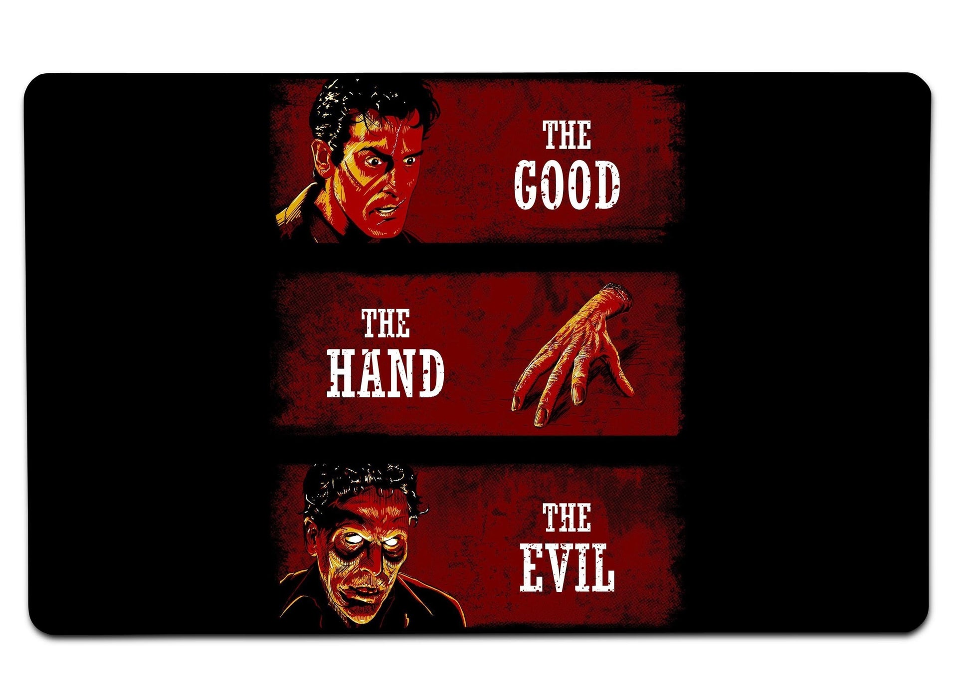 The Good The Hand And The Evil Large Mouse Pad - Large Mouse Pad | Nurd ...