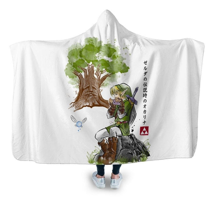 The Great Deku Watercolor Hooded Blanket - Adult / Premium Sherpa