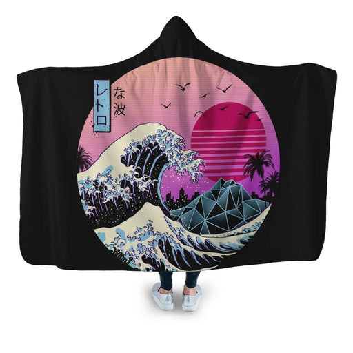 The Great Retro Wave Hooded Blanket - Adult / Premium Sherpa