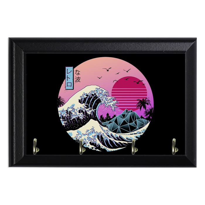 The Great Retro Wave Wall Plaque Key Holder - 8 x 6 / Yes