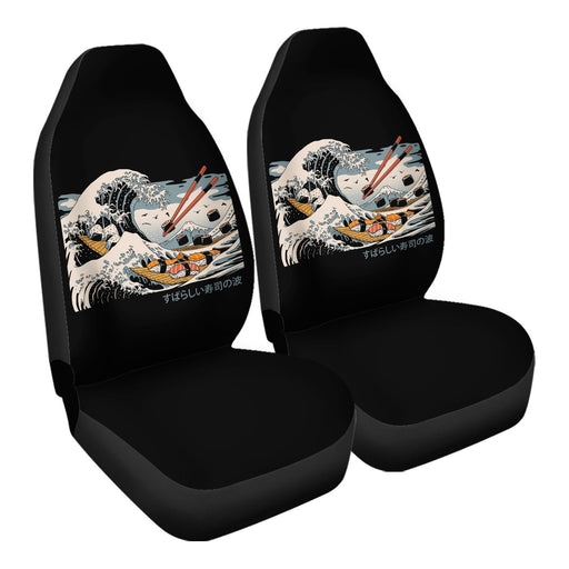 The Great Sushi Wave Car Seat Covers - One size