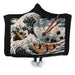 The Great Sushi Wave Hooded Blanket - Adult / Premium Sherpa