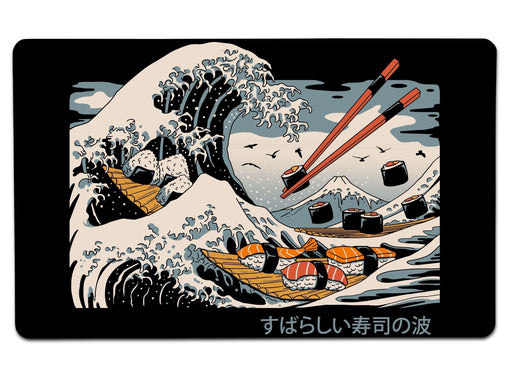 The Great Sushi Wave Large Mouse Pad