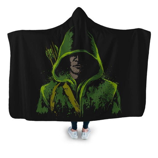 The Grren Shadow Hooded Blanket - Adult / Premium Sherpa